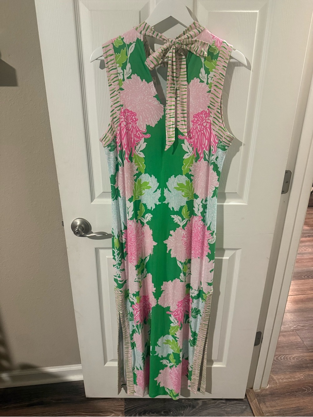Brand New w/ Tags! Lilly Pulitzer Wellington Maxi Dress! Pink & Green Large! - Picture 2 of 7